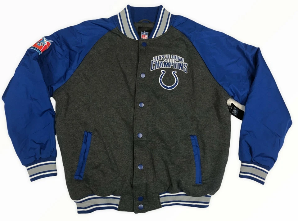 Chaqueta universitaria del equipo local de los campeones del Super Bowl 2006 de los Indianapolis Colts Foto 1 de 3