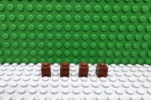 Lego 4 Marrón Rojizo 1x1 Bloque Ladrillo NUEVO - Imagen 1 de 1
