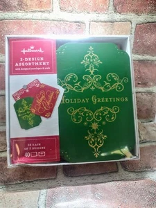 Hallmark 40 PC Set Christmas Cards-2  Designs with Designed Envelopes & Seals - Picture 1 of 7