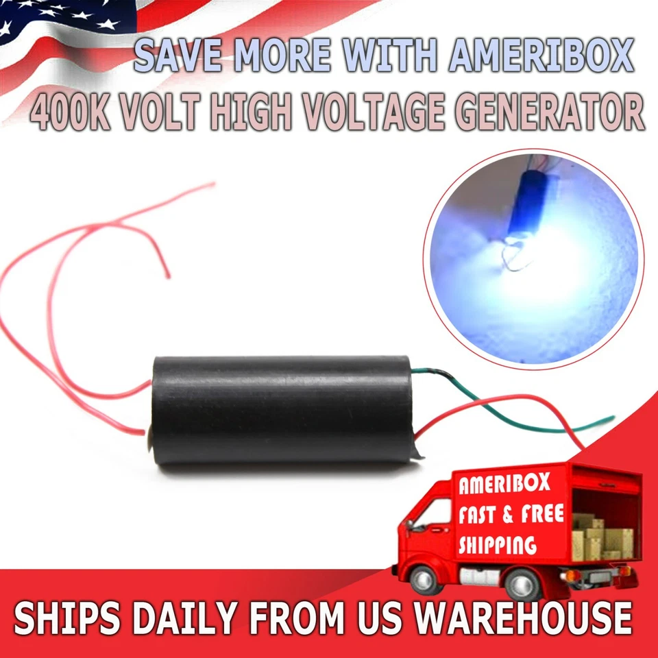 AMERIBOX DC 3V-6V to 400kV 400000V Boost Step-up Power Module High-voltage Generator