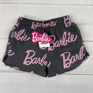 ZARA BARBIE™ MOVIE Mattel Girls Shorts Sz 9 Gray Pink Spellout Limited Ed. NWT - Picture 1 of 7
