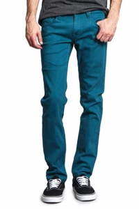 Victorious Men's Spandex Color Skinny Jeans Stretch Colored Pants DL937-PART-1 - Picture 1 of 49
