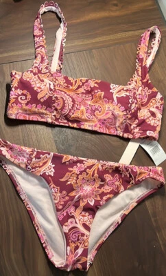 Conjunto de bikini Nanette Lepore Cassia Cami parte superior e inferior talla 8 Foto 1 de 4