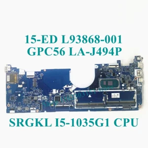 L93868-001 L93868-601 For HP 15-ED Laptop Motherboard LA-J494P intel I5-1035G1 - Picture 1 of 5