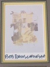 ROBERT RAUSCHENBERG HAND SIGNED OFFSET LITHOGRAPH OF "STUNT MAN II" 1962