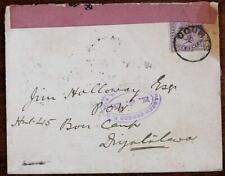 Ceylon, seltener Bedarfsbrief 1901 mit EF 5 Cent Victoria von Courts