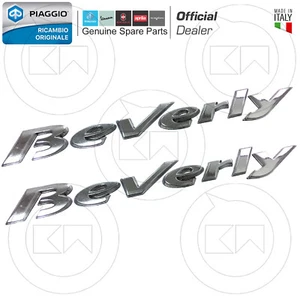 COPPIA TARGHETTE ADESIVE ORIGINALI PIAGGIO BEVERLY 500 2002-2004 - Imagen 1 de 2