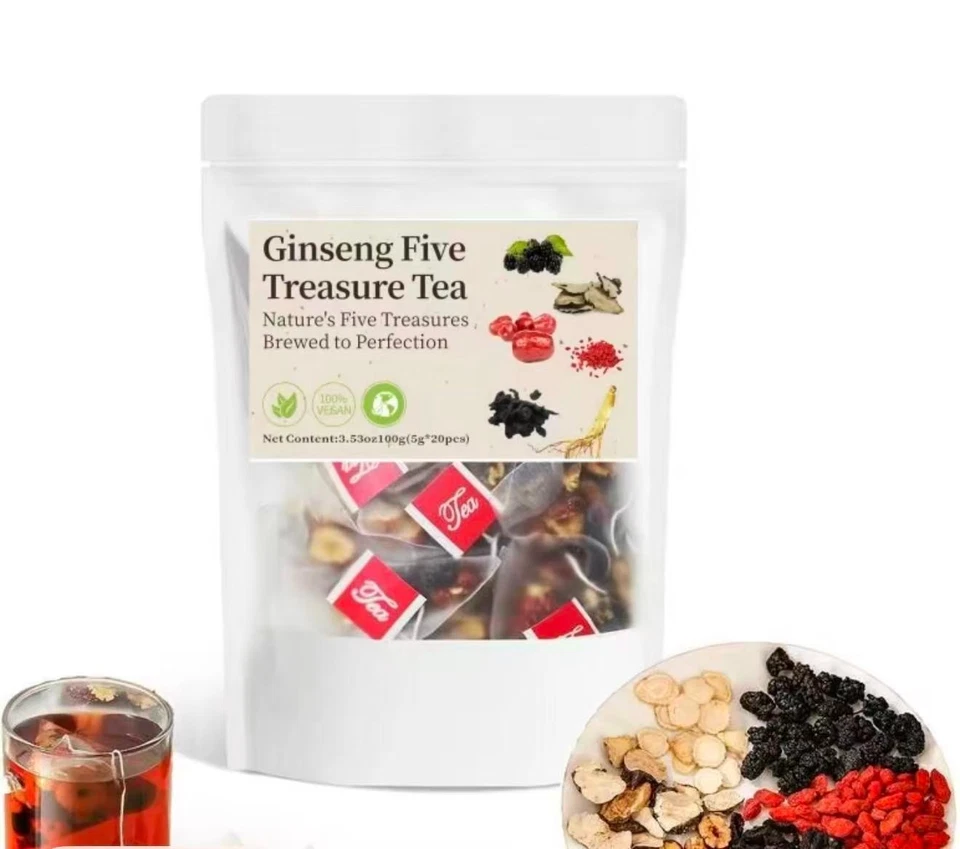 Bolsa de té de ginseng Five Treasures 20 con taza de cerámica gratis Foto 1 de 4