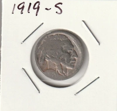 1919-S 5C Buffalo Nickel - Image 1 of 2