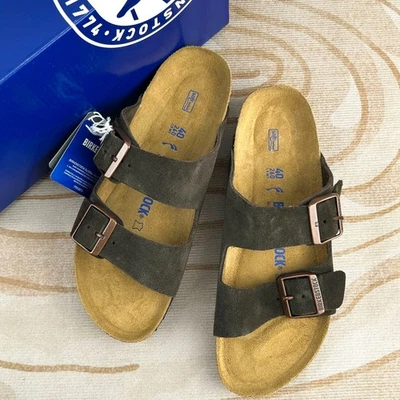 Birkenstock  Arizona Mocha Suede Sandals Leather Shoes  Unisex Size 37-45 New - Image 1 of 4