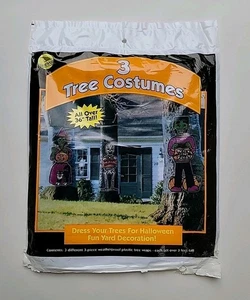 Vtg Halloween Decorations 90s Sunhill Tree Costumes Witch Skeleton Frankenstein - Picture 1 of 6