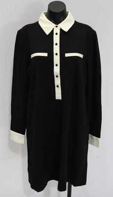 Boden Women's Georgina Knee-Length Ponte Dress LB3 Black/White US:14 UK:18 - Image 1 of 4