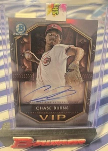 ☄️☄️2025 Bowman Chase Burns VIP Auto /99 Cincinnati Reds VIP-CB☄️☄️ - Picture 1 of 3