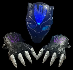 Marvel Black Panther Battle Claws Light Up Mask Lot Halloween Costume - Picture 1 of 7