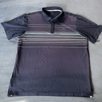 Polo de golf grande Puma multicolor manga corta para hombre Foto 1 de 4