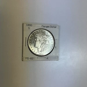 1880-S Morgan Silver Dollar *BRIGHT WHITE LUSTER* MS60-Details VAM-44 - Bild 1 von 9