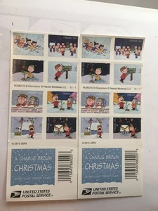 Estados Unidos 2015 Charlie Brown Navidad Forever 1 y 1/2 libros 30 sellos - Imagen 1 de 3