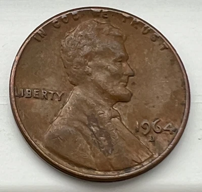 Extremely Rare 1964 D Lincoln Penny Letters On Edge. - Image 1 of 4