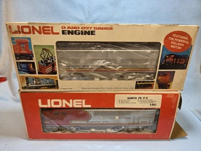 LIONEL O GAUGE SANTA FE F3 6-8652  & 6-8777  DIESEL LOCOMOTIVE OB, INSTR - Image 1 of 4