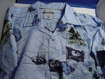 CAMISA HAWAIANA BAHAMA CABEZA DE PEZ CAPITÁN COLOMBIA NUEVA CON ETIQUETAS  Foto 1 de 2