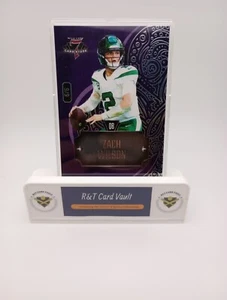 2023 Wild Card 7 Card Stud Purple Club Zach Wilson 6/6 - Foto 1 di 2