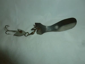 Vintage Unbranded Metal Spoon with Trailer Spoon Fishing Lure Lot 5-555 - Picture 1 of 12