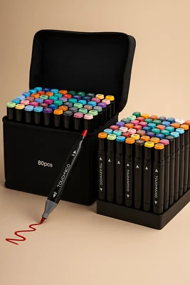 TOUCH MIGO 80 Colors Art Markers Pens, Dual Tips Alcohol Markers Permanent Sketch Markers