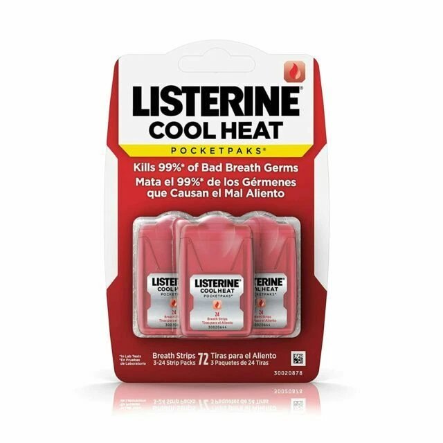 LISTERINE Cool Heat Pocketpaks Breath Strips - 3 Pack