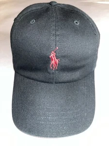 Polo Ralph Lauren Harvard University Lederriemen Mütze schwarz rot Erwachsene RAR - Bild 1 von 10