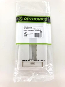 Ortronics OR-40300547 TracJack Faceplate, 3 Hole, Single Gang, Fog White, New! - Picture 1 of 2