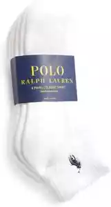 Polo Ralph Lauren 6-Pairs White Quarter Crew Socks Classic Sport Men’s Sz 6-12.5 - Picture 1 of 7