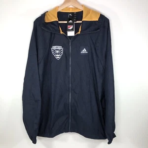 Adidas DC United Primeblue Full Zip Windbreaker Jacket Navy Blue Men's Medium M - Picture 1 of 7
