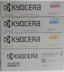 KYOCERA TK-8737M TK-8737C TK-8737Y TK-8737K set Of 4 New Genuine SEALED - Photo 1/1