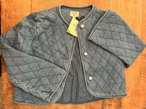 NWT Women's Quilted Denim Jacket - kate spade new york x Target Blue Size XXS - Picture 1 of 6