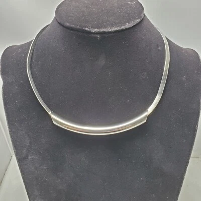 Mystique Collar Barra Deslizante Plata con Cadena Serpiente Foto 1 de 4