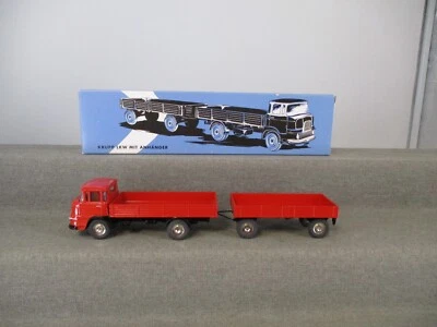 Märklin 18035 Metallauto Krupp Lkw mit Anhänger rot in OVP - Bild 1 von 4