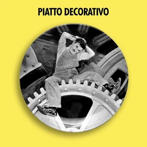 Plato Decorativo Plato Charlie Chaplin Tiempo Moderno Mito Cine - Imagen 1 de 2