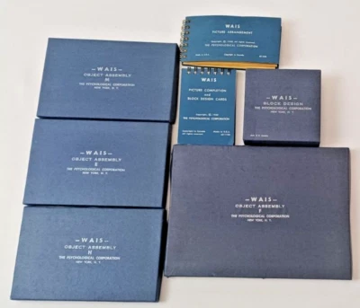 WAIS (7) Piezas Conjunto Educativo Psicológico De Colección Raro Foto 1 de 4