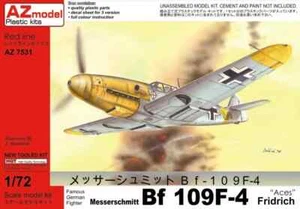 1/72 WW2 Fighter : Messerschmitt Bf-109F-4 "Aces"  [Germany]#7531 : AZ MODELS - Picture 1 of 2