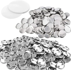 100 Metal PIN Back Button Parts 75MM 3 Inch | Button Shell & Pin Back Set - Picture 1 of 6