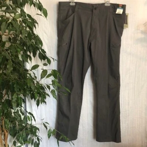 WRANGLER mens Sz 40 X 30 gray cargo khaki straight leg pants elastic waist NWT - Picture 1 of 16
