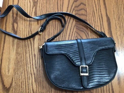 Bolso Bandolera Amy Miller Negro Imitación Piel de Serpiente NUEVO Foto 1 de 4