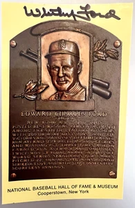 WHITEY FORD AUTOGRAPHED HALL OF FAME BASEBALL PLAQUE NM-MINT - Picture 1 of 1