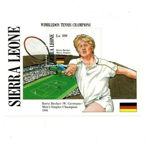 Sierra Leone 1987 - Tennis, Boris Becker - Souvenir Sheet - Scott 908 - MNH Cover