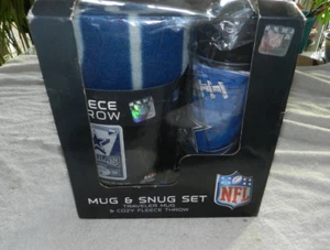 NFL Dallas Cowboys Mug & Snug Set Insulated Travel Coffee Mug + Fleece Throw - Picture 1 of 8