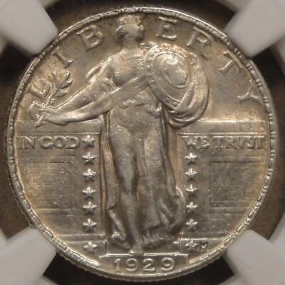 1929 Standing Liberty Quarter NGC AU58 - Image 1 of 4