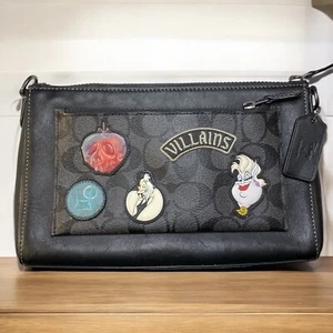 Coach X Disney Villains Leather Holden Crossbody w Patches LTD EDITION No Strap - Picture 1 of 12