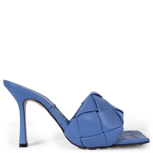 70777 auth BOTTEGA VENETA Indigo leather LIDO Mule Sandals Shoes 39 - Picture 1 of 8