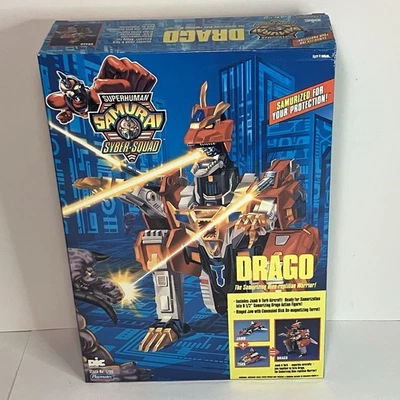NIB💎RARE💎 Drago Superhuman Samurai Syber-Squad 1994 Playmates Figure - Image 1 of 4
