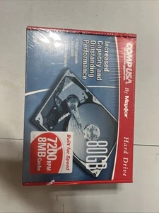 Vintage CompUSA Maxtor Hard Drive HDD 80GB 7200rpm Ultra ATA /133 ~New Sealed - Afbeelding 1 van 7
